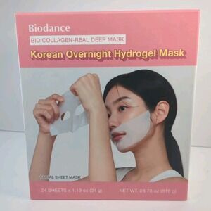 Biodance Korean Hydrogel Face Mask 24 Count Collagen New Sealed Expires 2028